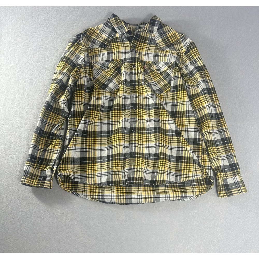Levi's Flannel Men's XL Yellow Classic Fit Long Sleeve